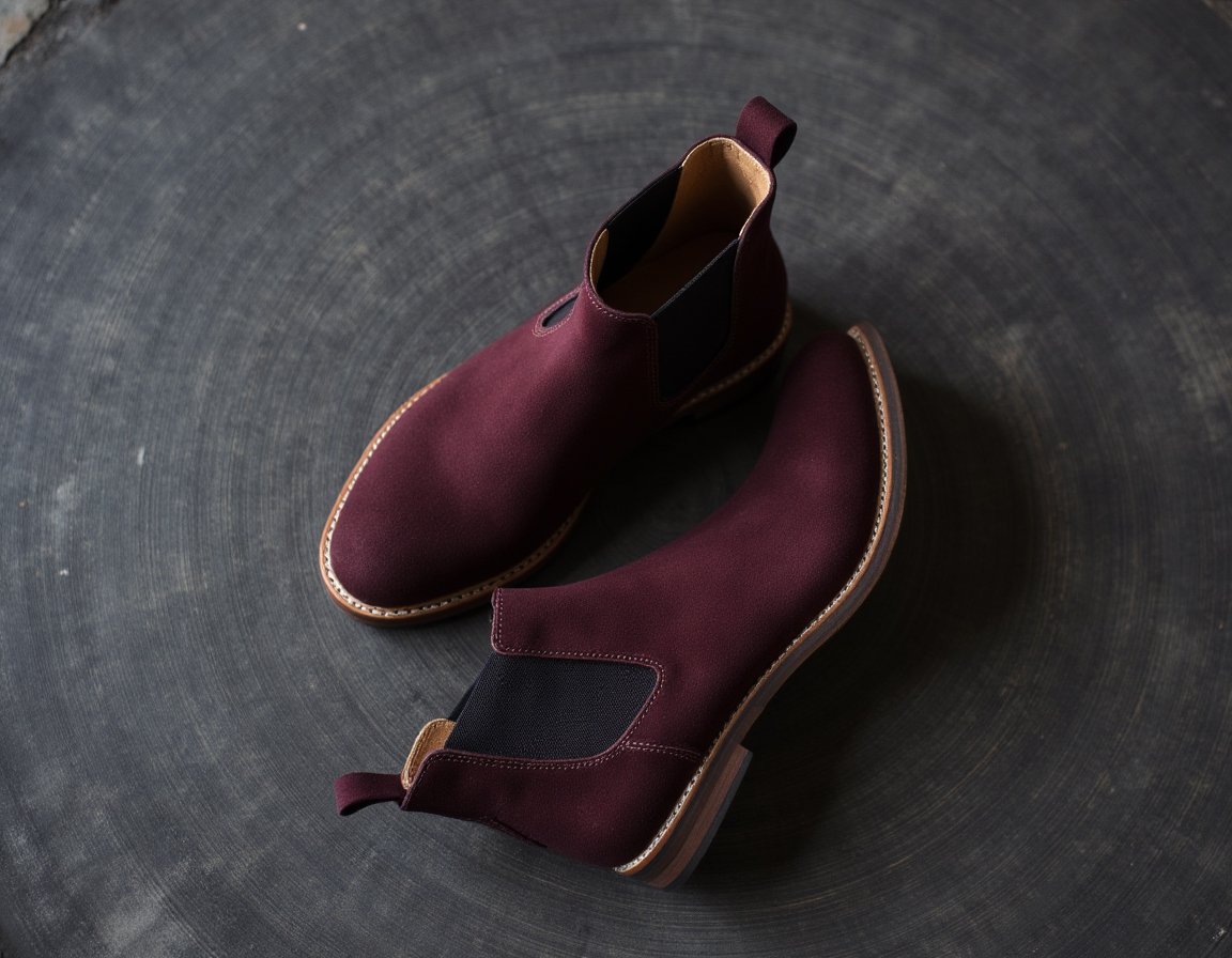 Nasse Wildlederschuhe nach einem Regenschauer